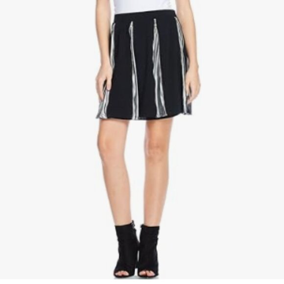 Tov Los Angeles Metallic Zippered Skirt Black/Gold Size XL (14/16) Women's‎ - Picture 14 of 15